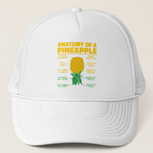 Anatomie van een ananas Grappige ananas liefhebber Trucker Pet