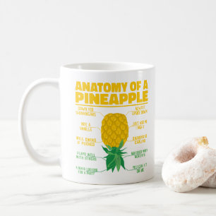 Anatomie van een Ananas Grappige Ananasliefhebbers Koffiemok