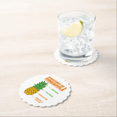 Anatomie van een ananas houdt van Feestdagen Famil Kartonnen Onderzetters (Insitu)