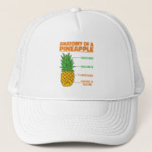 Anatomie van een ananas houdt van Feestdagen Famil Trucker Pet (Voorkant)