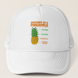 Anatomie van een ananas houdt van Feestdagen Famil Trucker Pet