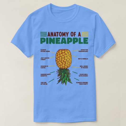 Anatomie van een ananas onderaan ananas t-shirt (Design voorkant)