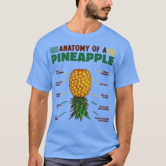 Anatomie van een ananas onderaan ananas t-shirt