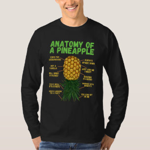 Anatomie van een ananas onderaan de ananas t-shirt