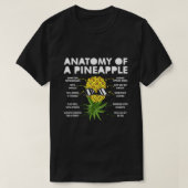 Anatomie van een ananas swinger grappig onderstebo t-shirt (Design voorkant)