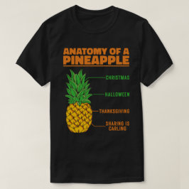 Anatomie van een ananasliefhebbers vakantie famili t-shirt
