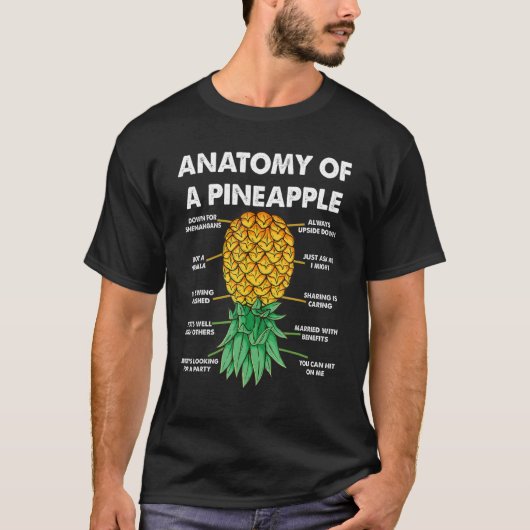 Anatomie van een ananaszakanananas boven D T-shirt (Voorkant)