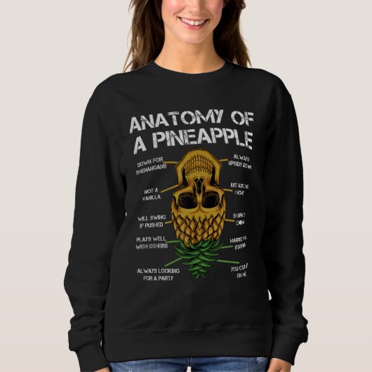 Anatomie van een ananaszakanananas boven D Trui (Voorkant)