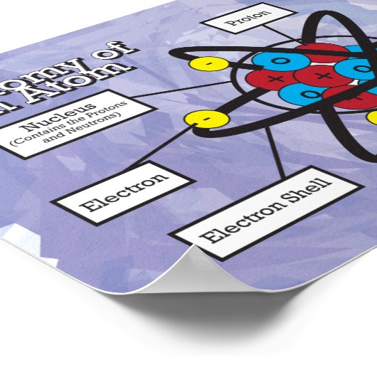 Anatomie van een Atom Poster (Hoek)