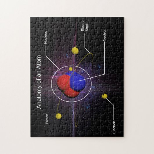 Anatomie van een Atom Puzzle Legpuzzel (Verticaal)
