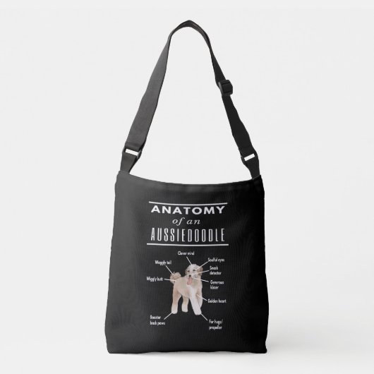 Anatomie van een Aussiedoodle Crossbody Tas (Voorkant)