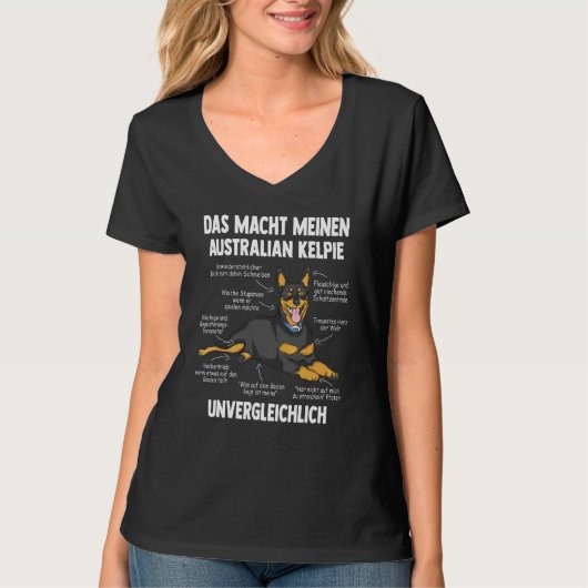 Anatomie van een Australische Kelpie T-shirt (Voorkant)