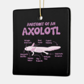 anatomie van een axolotl axolotls biologie science keramisch ornament (Links)