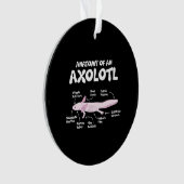 anatomie van een axolotl axolotls biologie science ornament (voorkant)