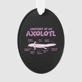 anatomie van een axolotl axolotls biologie science ornament (voorkant)