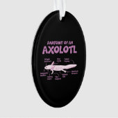anatomie van een axolotl axolotls biologie science ornament (voorkant)