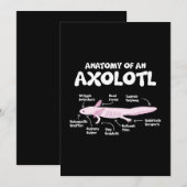 anatomie van een axolotl axolotls biologie wetensc feestdagenkaart (Voorkant / Achterkant)
