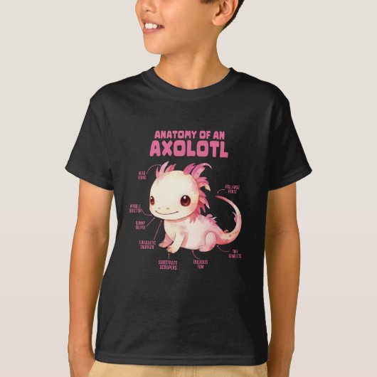 Anatomie van een Axolotl T-shirt (Voorkant)