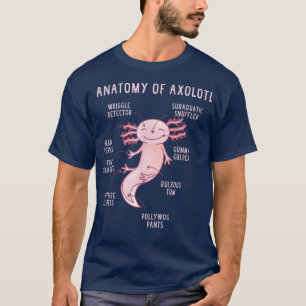 Anatomie van een Axolotl-wetenschap van een Axolot T-shirt