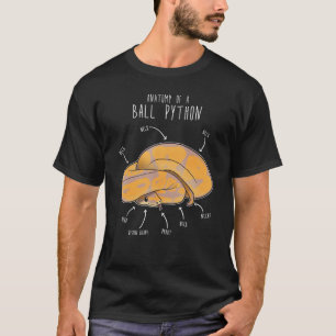 Anatomie van een bananenbal Python, grappige repti T-shirt