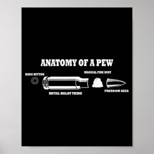 Anatomie van een bank - grappige kogel grafische g poster