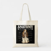 Anatomie van een Basset Hound Funny Cute Dog Basse Tote Bag (Achterkant)