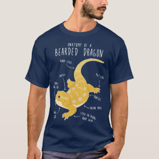 Anatomie van een Bebaarde Draak T-shirt