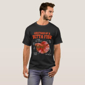 Anatomie van een Betta-vis Fout grappige Siamese v T-shirt (Voorkant volledig)