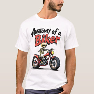Anatomie van een Biker, grappig en humor ontwerp T-shirt