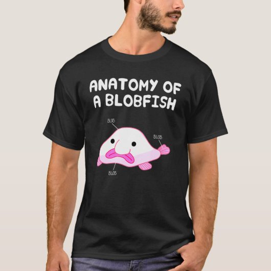 Anatomie van een blobvis vis t-shirt (Voorkant)