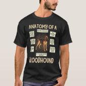 Anatomie van een bloedhond puppy t-shirt (Voorkant)