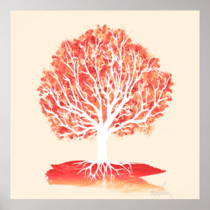 Anatomie van een boom. (24x24) poster
