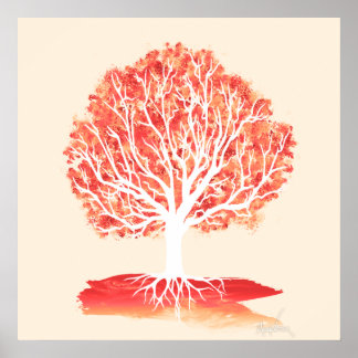 Anatomie van een boom. (24x24) poster