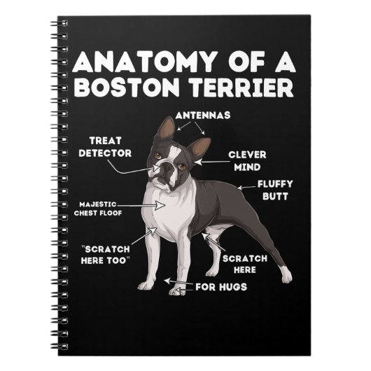 Anatomie van een Boston Terrier Notitieboek (Voorkant)