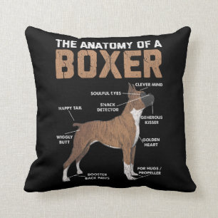 Anatomie van een Boxer Dog Animal Pet Lover Kussen