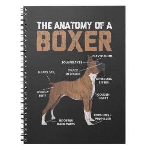 Anatomie van een Boxer Dog Animal Pet Lover Notitieboek