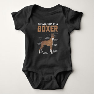 Anatomie van een Boxer Dog Animal Pet Lover Romper