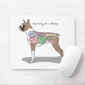 Anatomie van een Boxer Dog-cadeaus Muismat (Met muis)