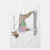 Anatomie van een Boxer Dog-cadeaus Theedoek (Verticaal)