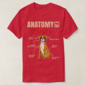 Anatomie van een Boxer Funny Boxer Dog T-shirt (Design voorkant)