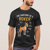 Anatomie van een boxer voor honden t-shirt (Voorkant)