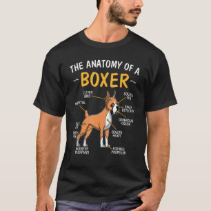 Anatomie van een boxer voor honden t-shirt