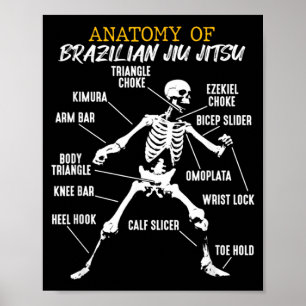 Anatomie van een Brazilian Jiu Jitsu Poster