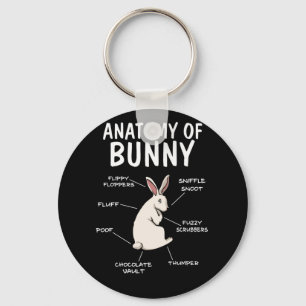 Anatomie van een Bunny Funny Rabbit Definition Sleutelhanger