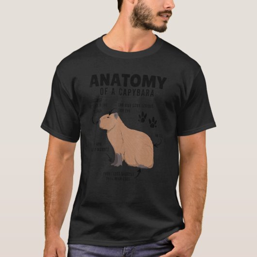 Anatomie van een Capybara Capybara voor jongens me T-shirt (Voorkant)
