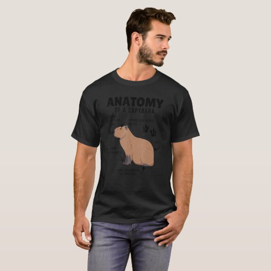 Anatomie van een Capybara Capybara voor jongens me T-shirt (Voorkant volledig)