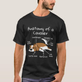 Anatomie van een Cavalier King Charles Spaniel hon T-shirt (Voorkant)