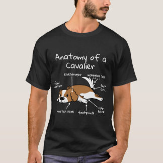 Anatomie van een Cavalier King Charles Spaniel hon T-shirt
