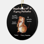 Anatomie van een cavia-schimmelig, fijngemaakt of  keramisch ornament (Links)