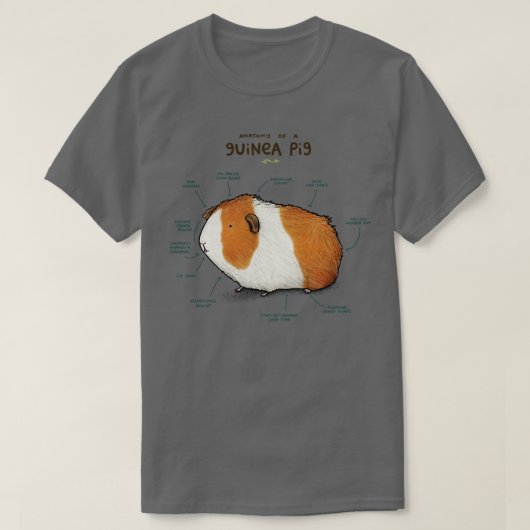 Anatomie van een cavia t-shirt (Design voorkant)